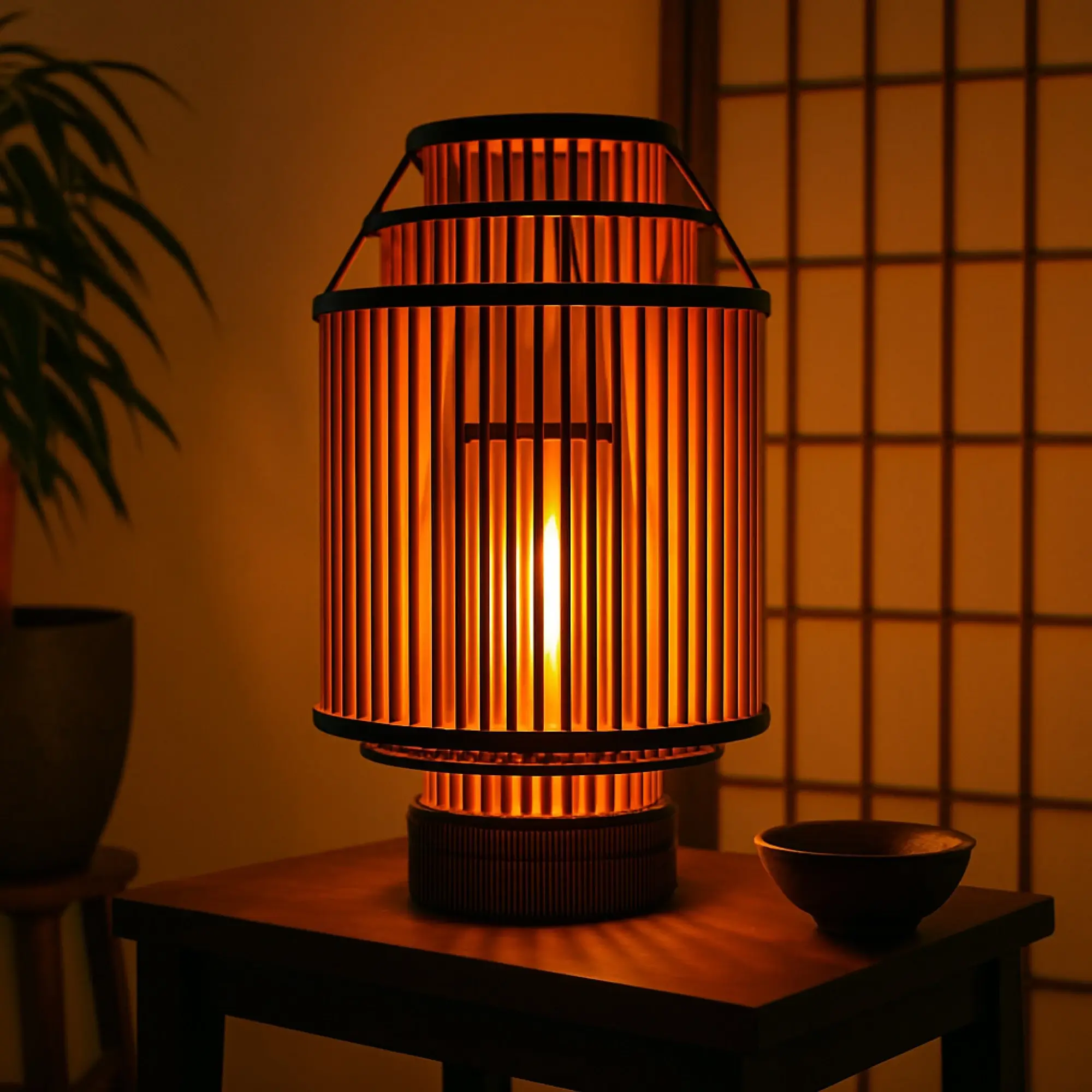Lampe japonaise verticale – Ambiance zen & chaleureuse
