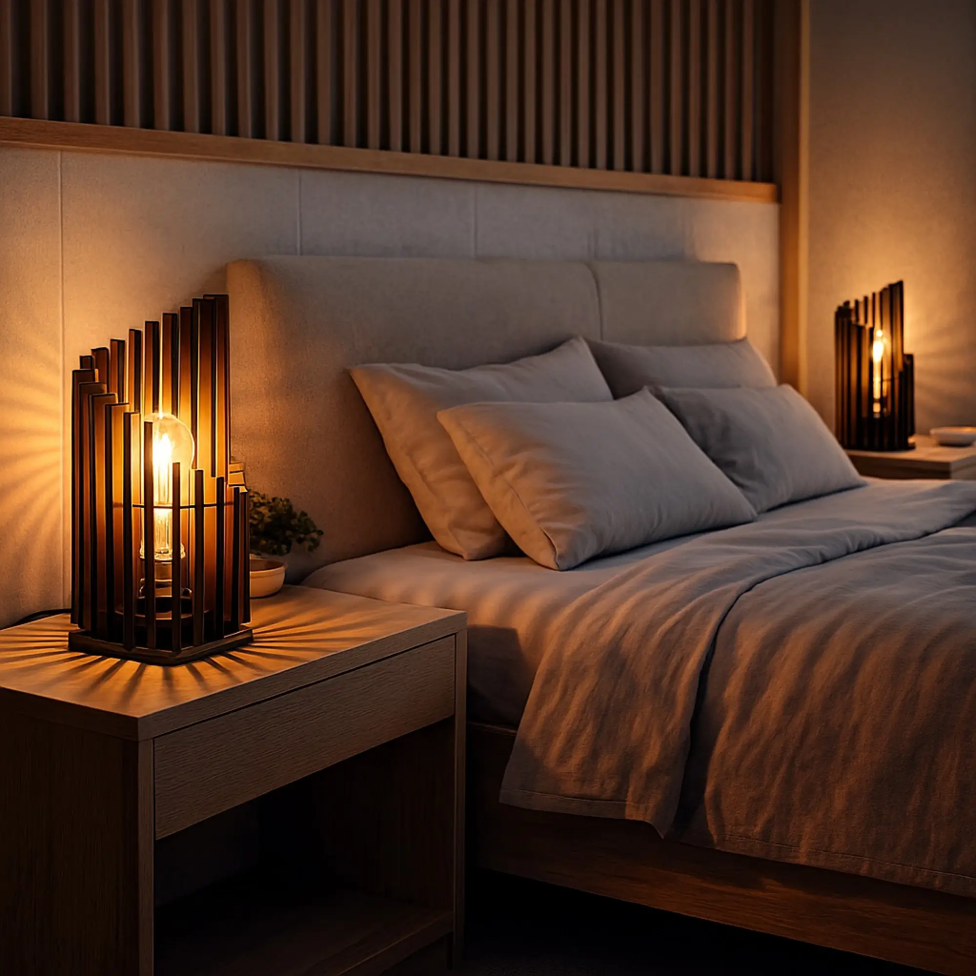 Lampe de chevet moderne – Design vertical lumineux – vue 2